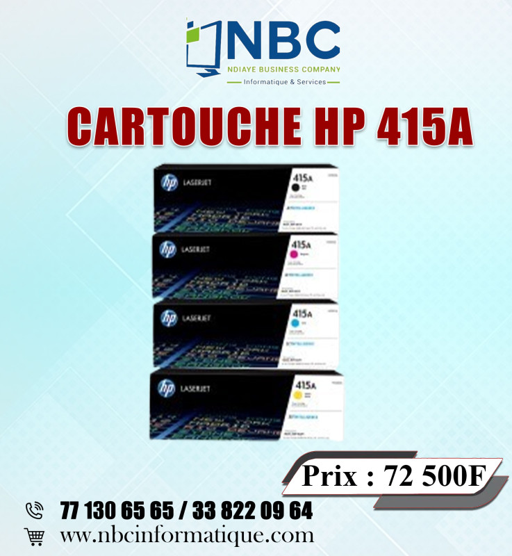 Cartouche hp 415A noir et couleur