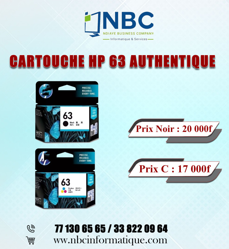 cartouche hp 63 noir et couleur