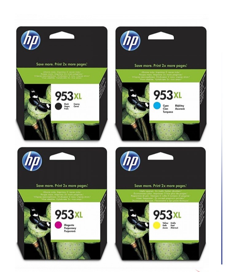 Pack cartouches HP 953XL noir + 3 couleurs pour imprimante jet d